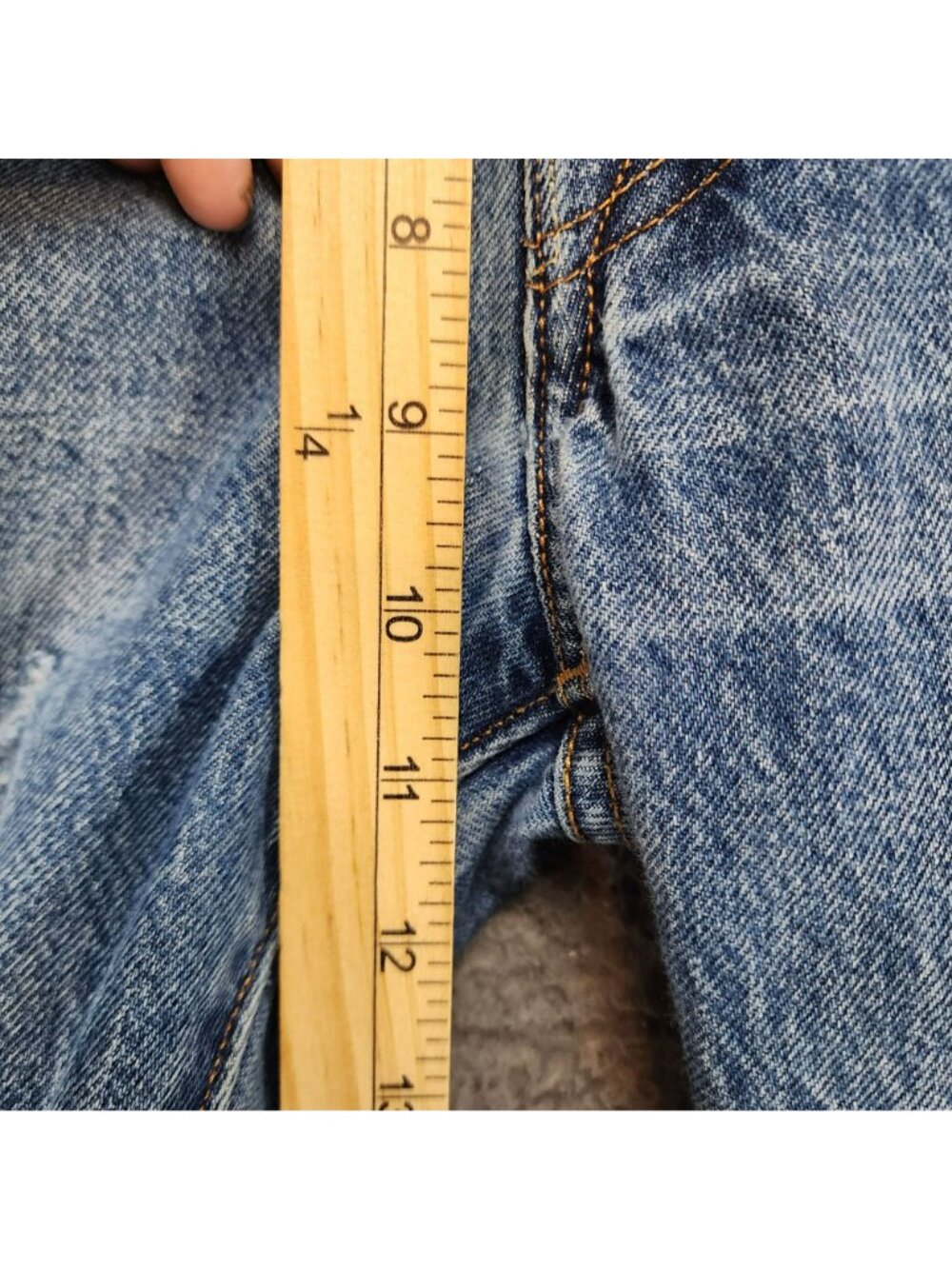 Levi's Jeans Womens 26 501 S Blue White Oak Cone Denim Button Fly Skinny *Read* - Picture 7 of 16